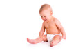 studio shot of baby in diaper studio shot of baby in diaper