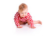 studio shot of baby crawling studio shot of baby crawling