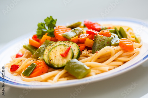 Photo: Pasta with vegetables Pasta with vegetables