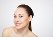 Studio portrait of young beautiful woman