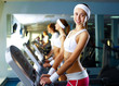 Young woman doing sport in gym