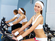 Young woman doing sport in gym