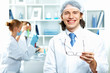 Young scientists working in laboratory
