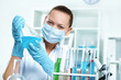 Young scientist working in laboratory