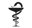 Vektor: Pharmacy Icon with Caduceus Symbol Pharmacy Icon with Caduceus Symbol
