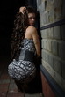 Girl with long curly hair