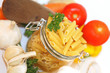 Penne Rigate in einem Glas