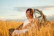 In a field