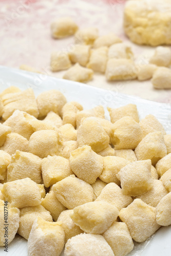 Photo: Making gnocchi Making gnocchi