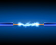 Electric cord with electricity sparkls