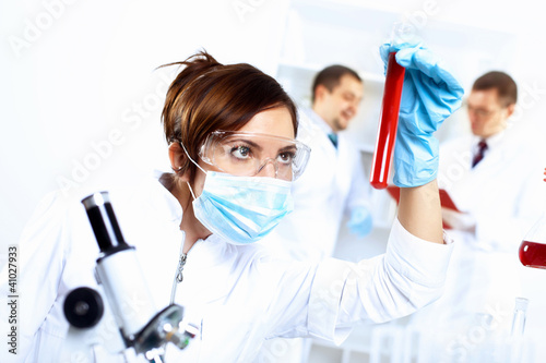 Photo: Scientists in laboratory Scientists in laboratory