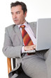 businessman with laptop