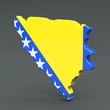 3d Karte Bosnien und Herzegowina