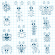 Doodle insects