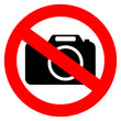 No camera vector sign