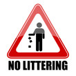 Vector sign no littering Vector sign no littering