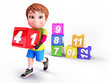 rocking boy with blocks