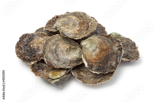 Photo: Fresh European flat oysters Fresh European flat oysters