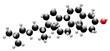 Illustration of a cholesterol molecule