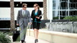 Smart Business Team Outdoors Downtown