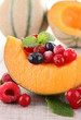 melon and berries fruits