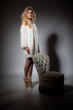 Pretty young ballet dancer posing with Chair Pretty young ballet dancer posing with Chair