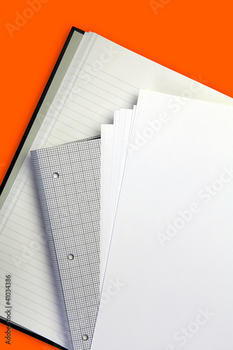 Photo: stationery orange background stationery orange background