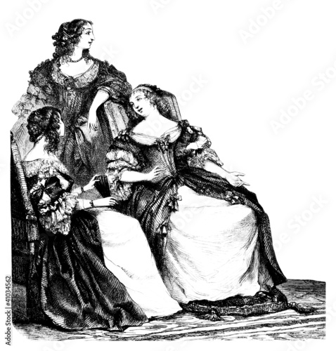 Illustration: 3 Ladies - 17th century 3 Ladies - 17th century