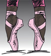 Vector: Sketch of ballet dancer's feet. Vector illustration Sketch of ballet dancer's feet. Vector illustration
