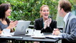 Successful Business People Good News Outdoors Successful Business People Good News Outdoors