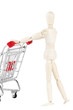 Dummy with shopping cart