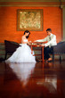 young couple during their wedding