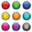 Vector set of round glass buttons Vector set of round glass buttons