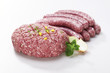 Photo: Mett und Mettwürste roh Mett und Mettwürste roh