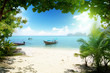 long boat on Phi Phi island in Thailand