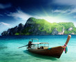boat on Phi Phi island Thailand