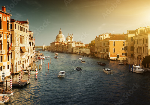 Photo: Grand Canal and Basilica Santa Maria della Salute, Venice, Italy Grand Canal and Basilica Santa Maria della Salute, Venice, Italy
