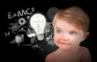 Young Science Education Baby on Black