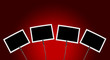 Fotoclip 4x vor rotem Hintergrund 1