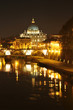 San Pietro basilica at night San Pietro basilica at night