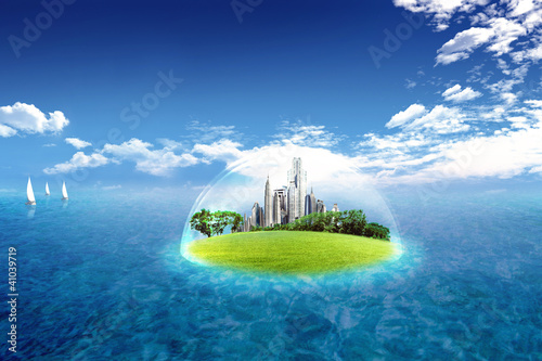Photo: city with protection city with protection