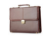 canvas print picture - Business concept with briefcase on white