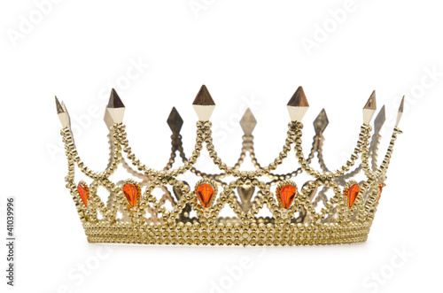Photo: Gold crown isolated on the white Gold crown isolated on the white