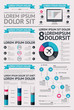 Elements of Infographics with buttons and menus