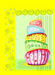 Bright birthday cake. Postcard with place for your text. Eps10 Bright birthday cake. Postcard with place for your text. Eps10