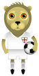 England Football Soccer Mascot Character