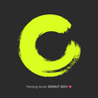 Painting brush shape donut, vector