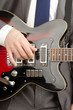 Young guitar player isolated on white Young guitar player isolated on white