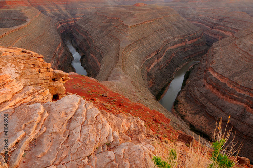 Photo: Oxbow canyon of the San Juan River in Utah Oxbow canyon of the San Juan River in Utah
