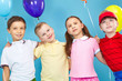 Kids with balloons